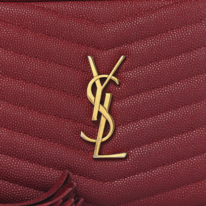 Saint Laurent Grain De Poudre Matelasse Monogram Mini Lou Camera Bag Opyum Red 8 of 11
