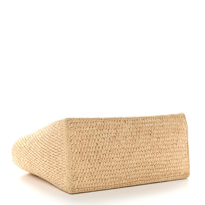 Celine Raffia Calfskin Triomphe Small Cabas Thais Tan 5 of 10