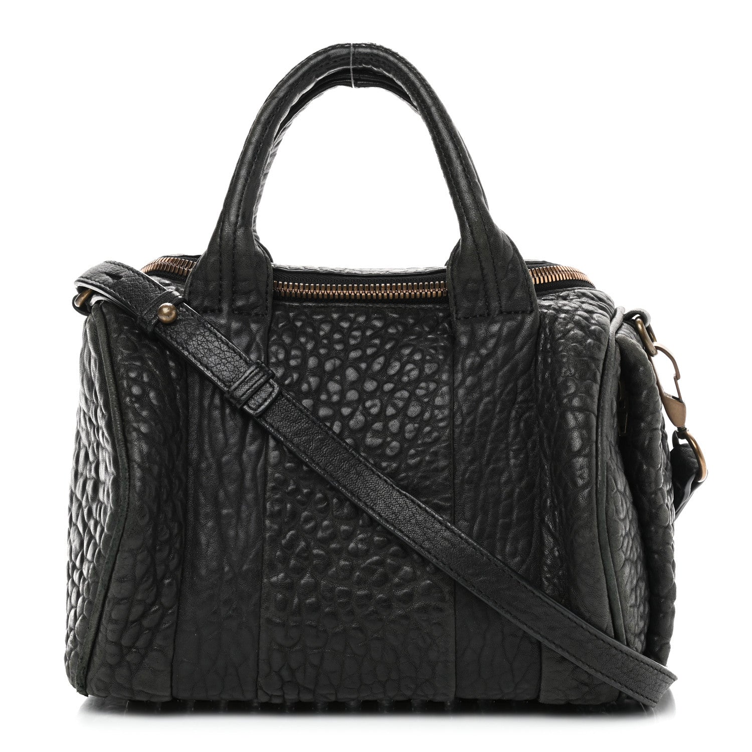 Alexander Wang Pebbled Lambskin Rockie Black Antique Brass Hardware 1 of 14