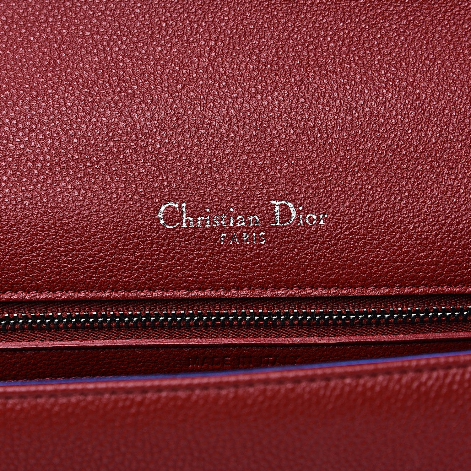 Christian Dior Grained Calfskin Medium Diorama Flap Bag Red 5 of 12