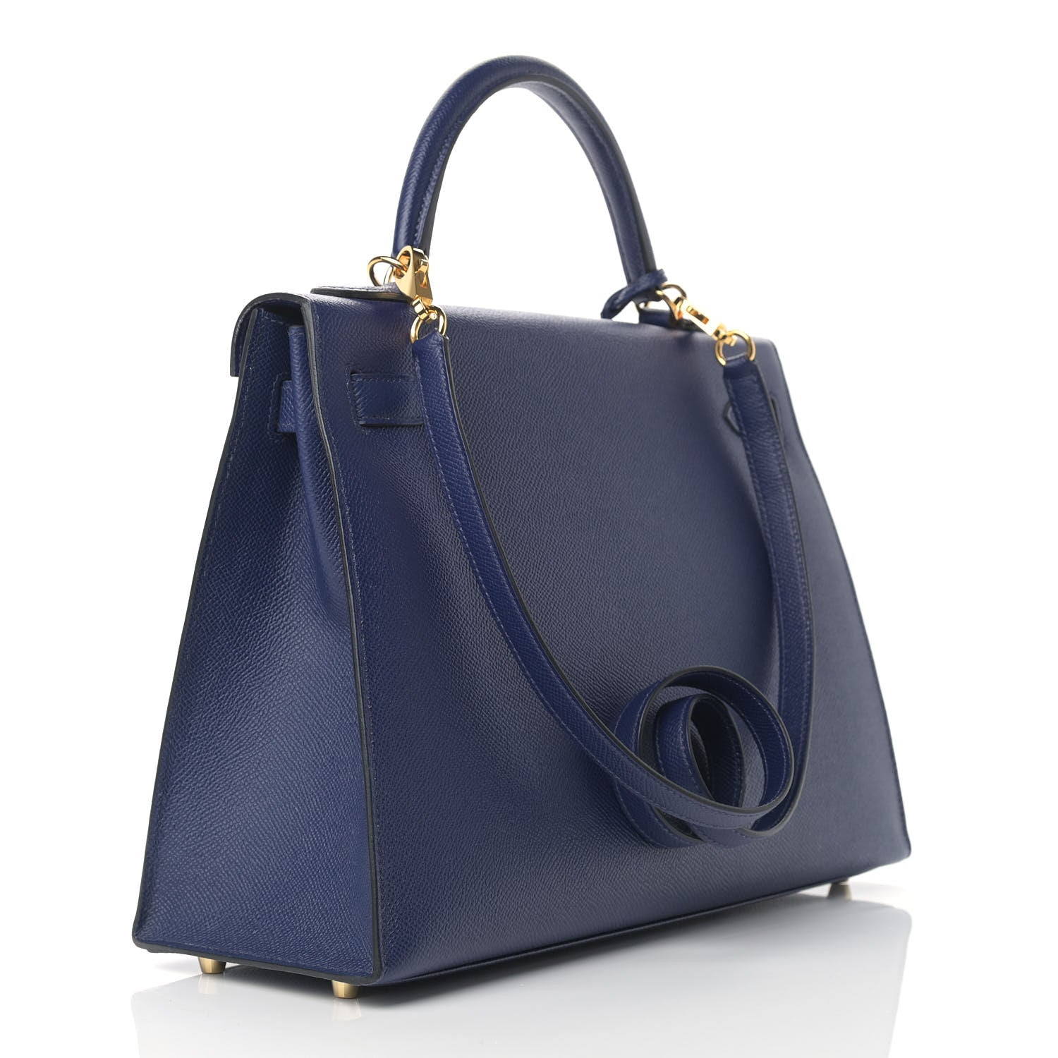 Hermes Epsom Kelly Sellier 32 Bleu Saphir 3 of 11