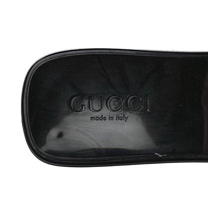 Gucci Rubber Gucci Logo Womens Platform 20/60mm Slide Sandals 39 Black 7 of 8