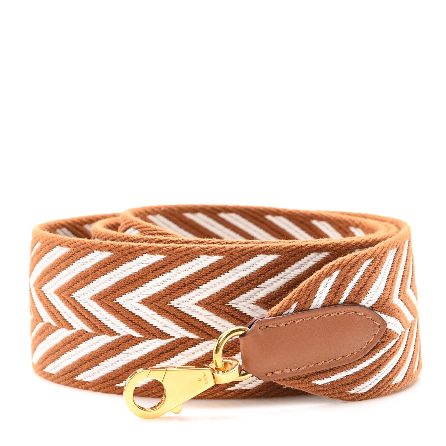 Toile Swift 50mm Sangle ZigZag Shoulder Strap Gold White