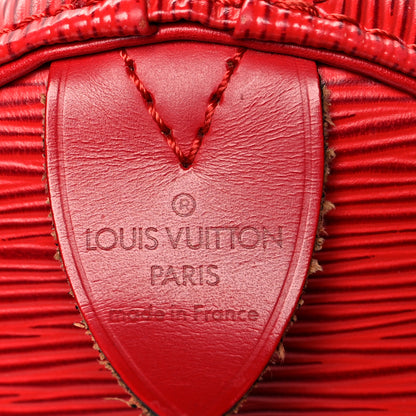 Louis Vuitton Epi Speedy 30 Castillan Red 7 of 15