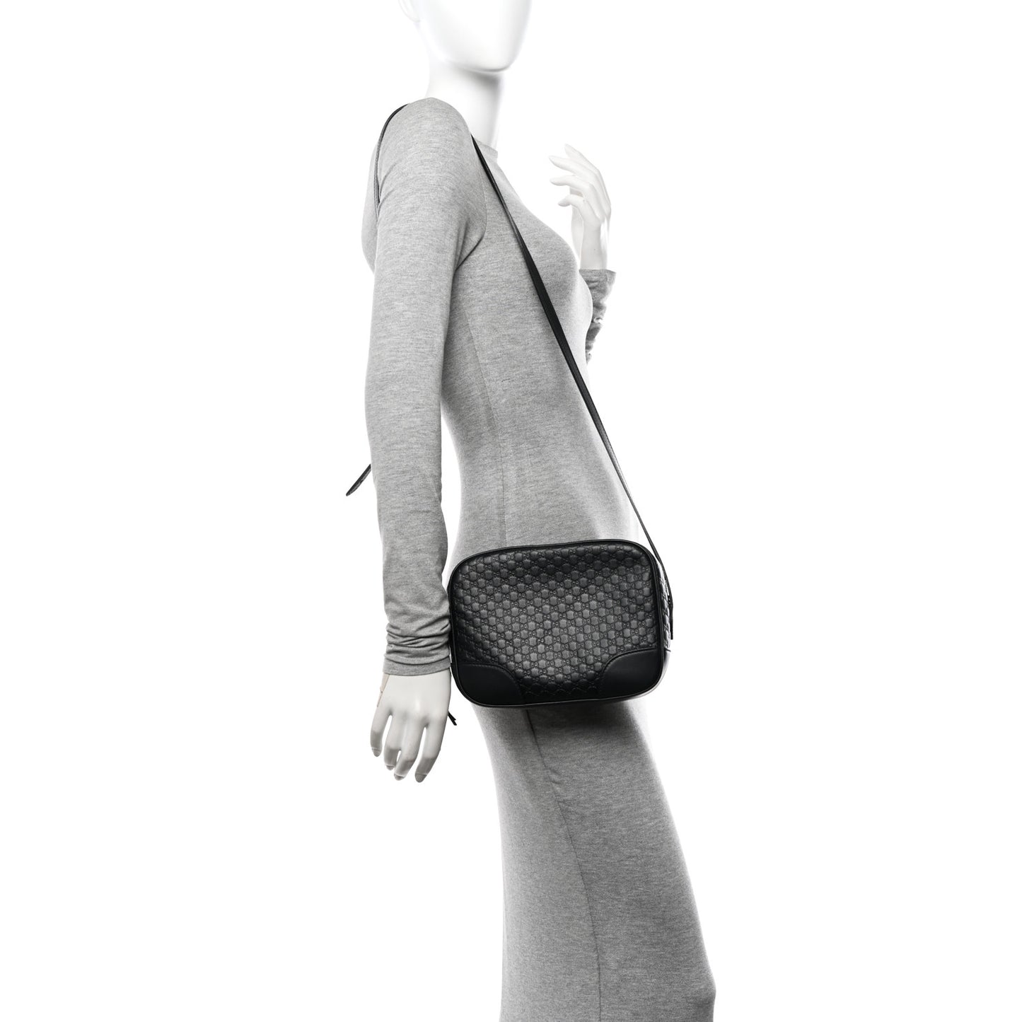 Microguccissima Mini Bree Messenger Bag Black