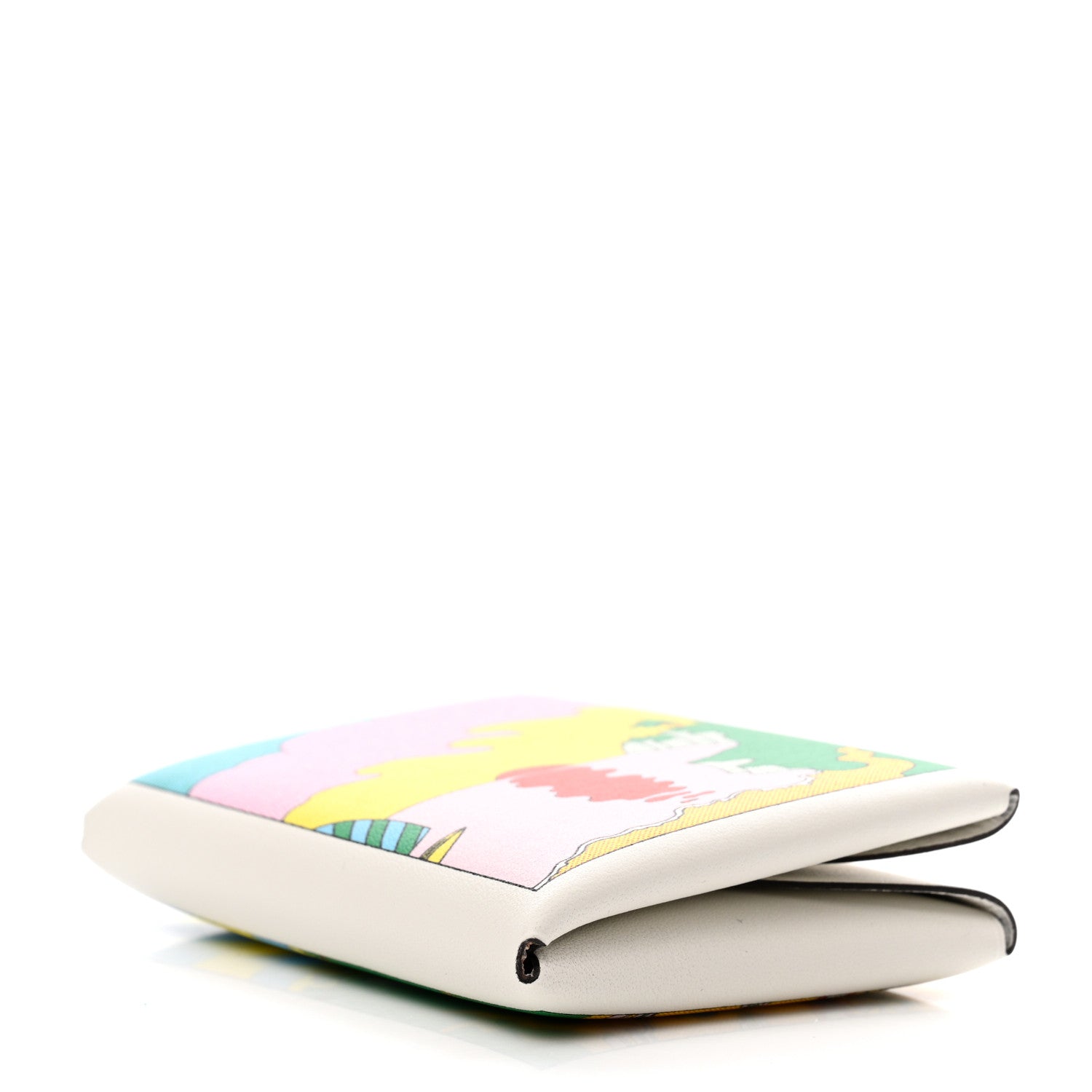 Hermes Swift Le Lever Printed Calvi Duo Card Case White Multicolor 4 of 8