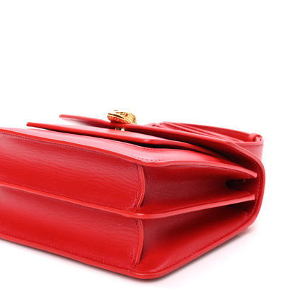 Bulgari Nappa Monochrome Serpenti Forever Large Maxi Chain Crossbody Bag Red 10 of 10
