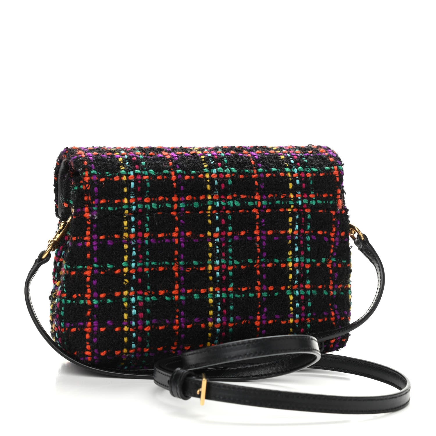 Saint Laurent Tweed Toy Loulou Shoulder Bag Black 3 of 12