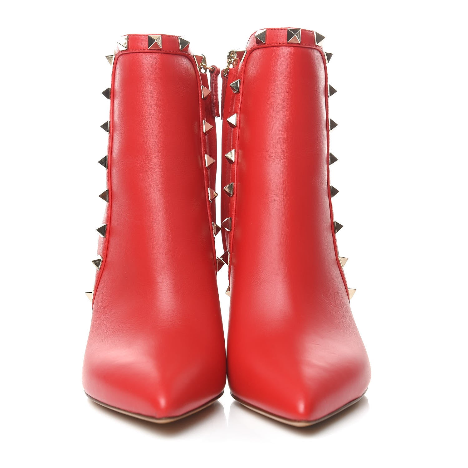 Valentino Garavani Calfskin Rockstud 85mm Ankle Booties 36.5 Rouge Pur 2 of 9