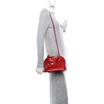 Louis Vuitton Vernis Alma BB Cherry 2 of 9