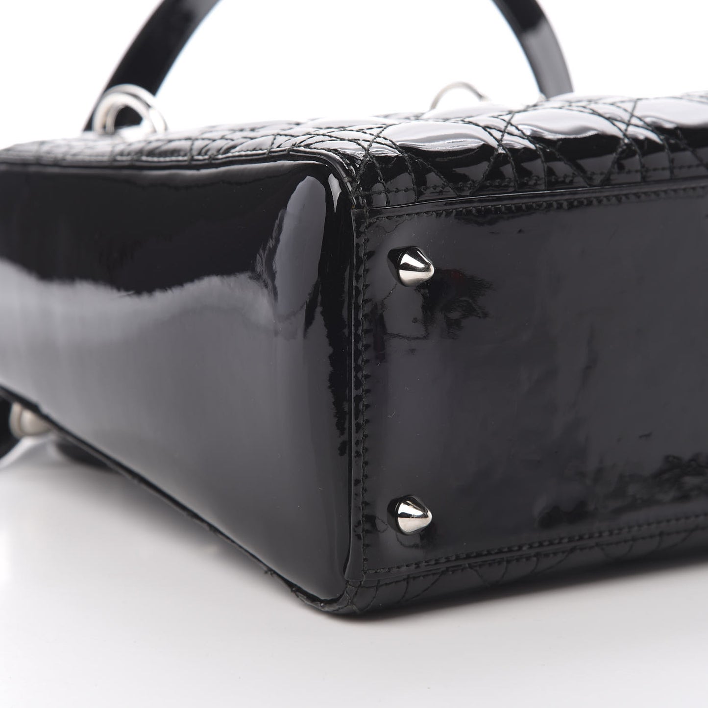 Patent Cannage Medium Lady Dior Black