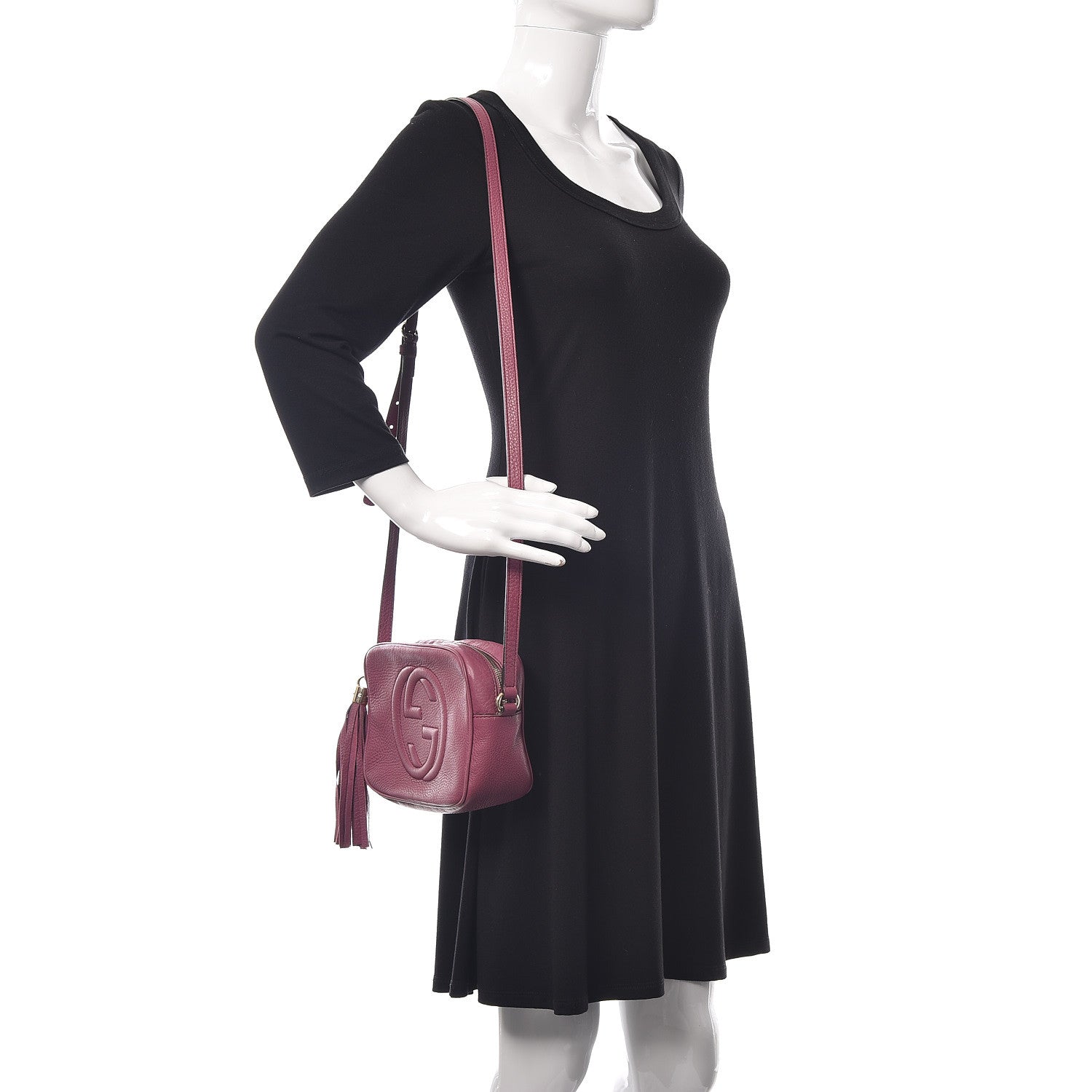 Gucci Pebbled Calfskin Small Soho Disco Bag Peonia Flower 2 of 15