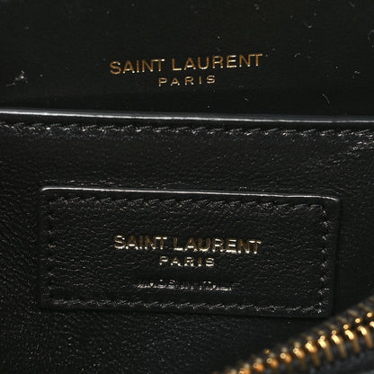 Saint Laurent Calfskin Y Quilted Monogram Small Loulou Chain Satchel Black 6 of 11