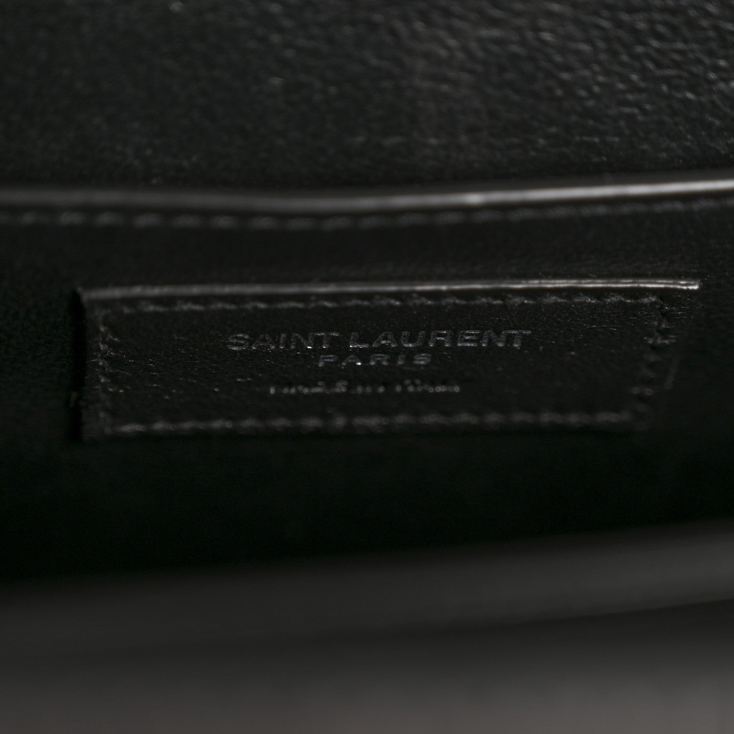 Saint Laurent Calfskin Crocodile Embossed Medium Classic Monogram Cassandra Top Handle Fog 6 of 16