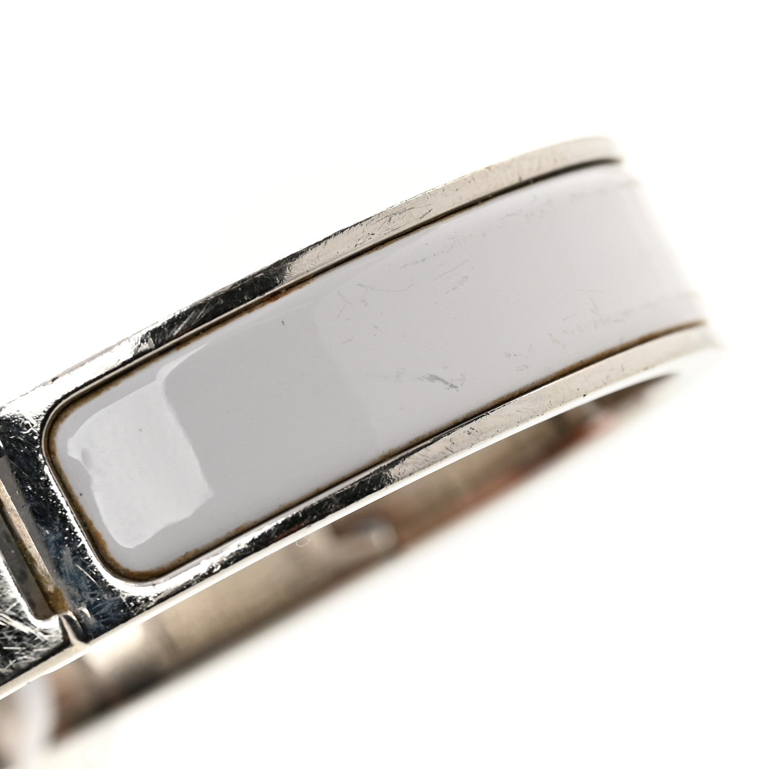 Hermes Enamel Narrow Clic Clac H Bracelet PM White 6 of 7