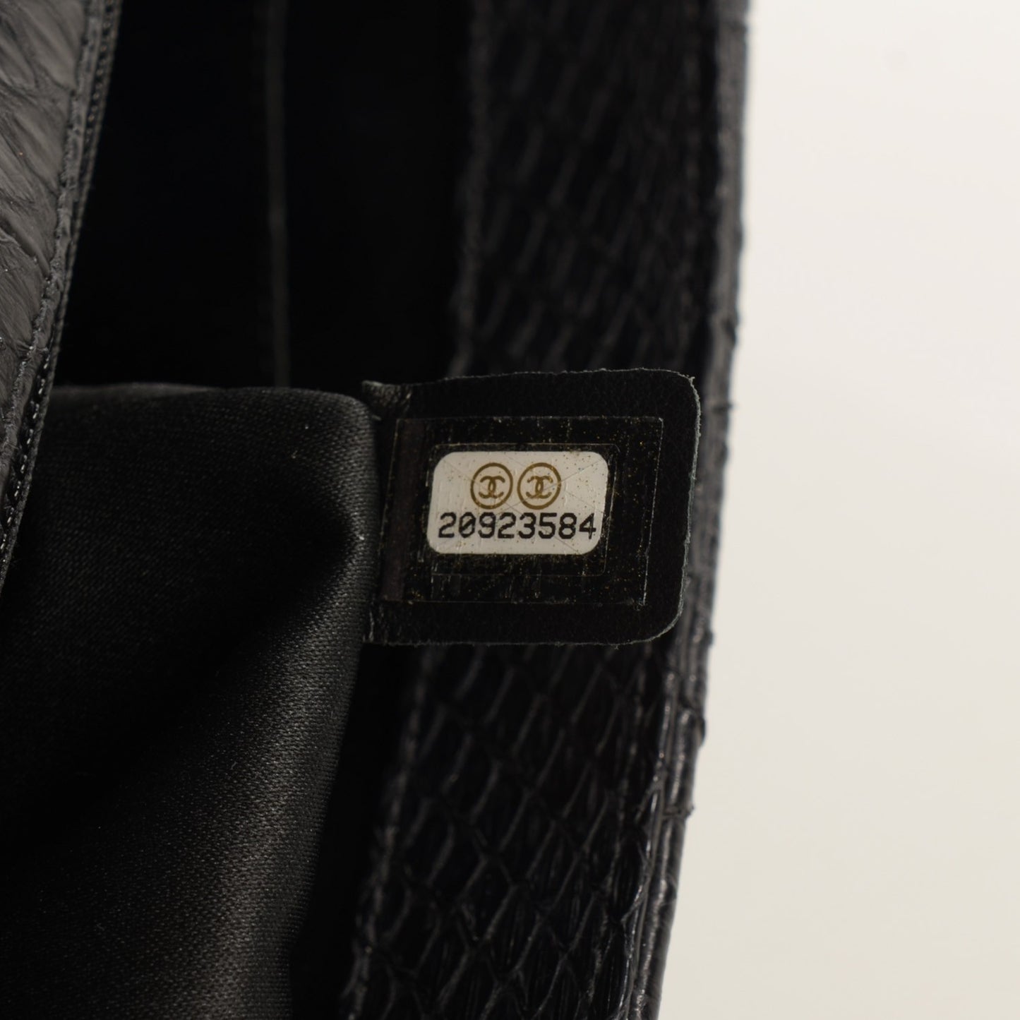 Elaphe Snakeskin Jumbo Easy Carry Flap Black