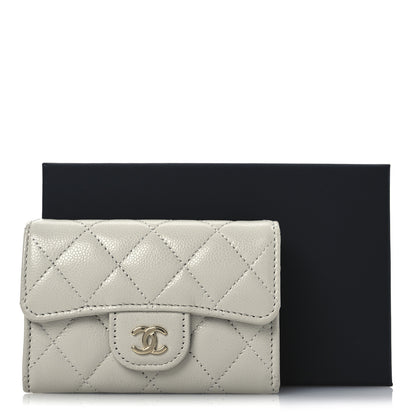 Chanel Caviar Quilted Flap Card Holder Wallet Grey 10 of 10