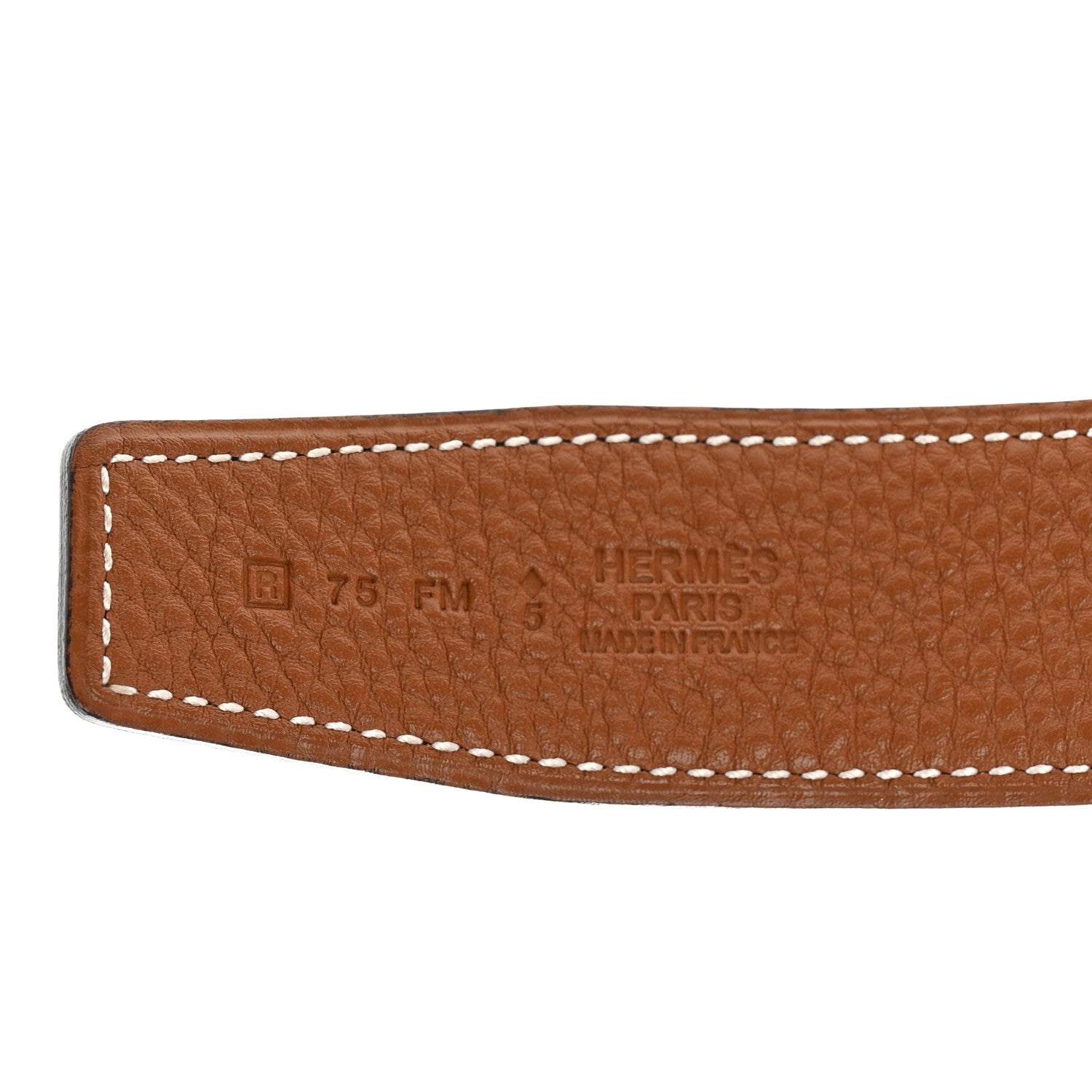 Hermes Box Togo 32mm H Belt 75 30 Black Gold 3 of 6