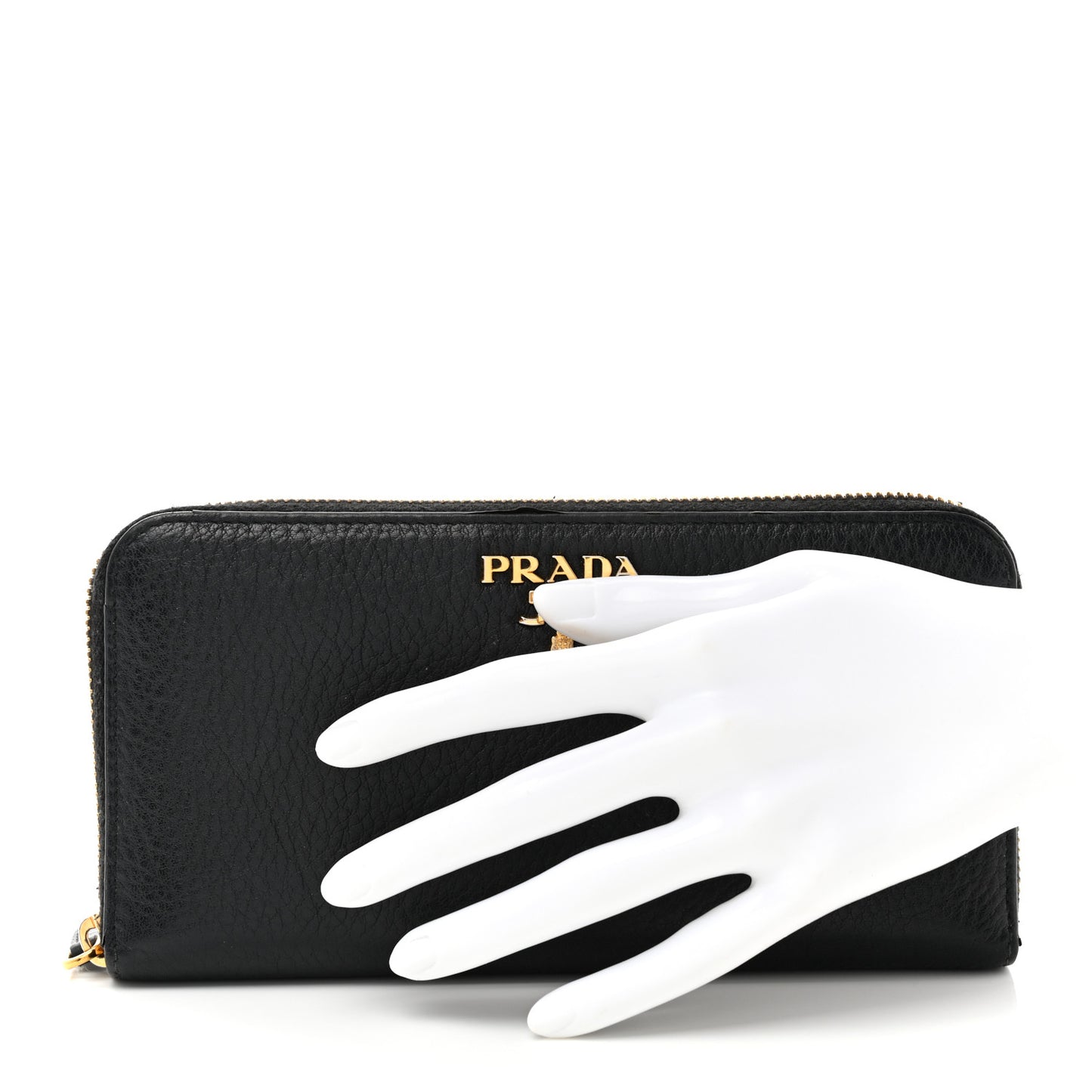 Daino Bi-Color Zip Around Wallet Black Fuoco
