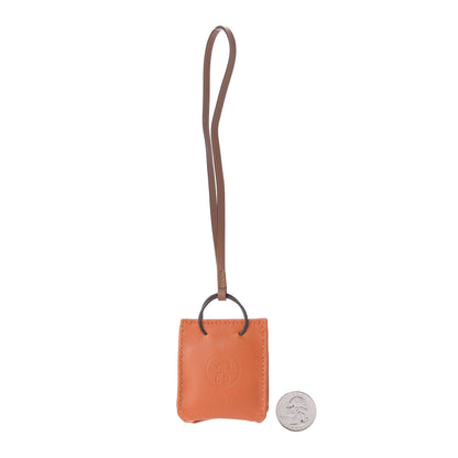 Hermes Milo Lambskin Swift Shopping Bag Charm Feu Gold 2 of 5