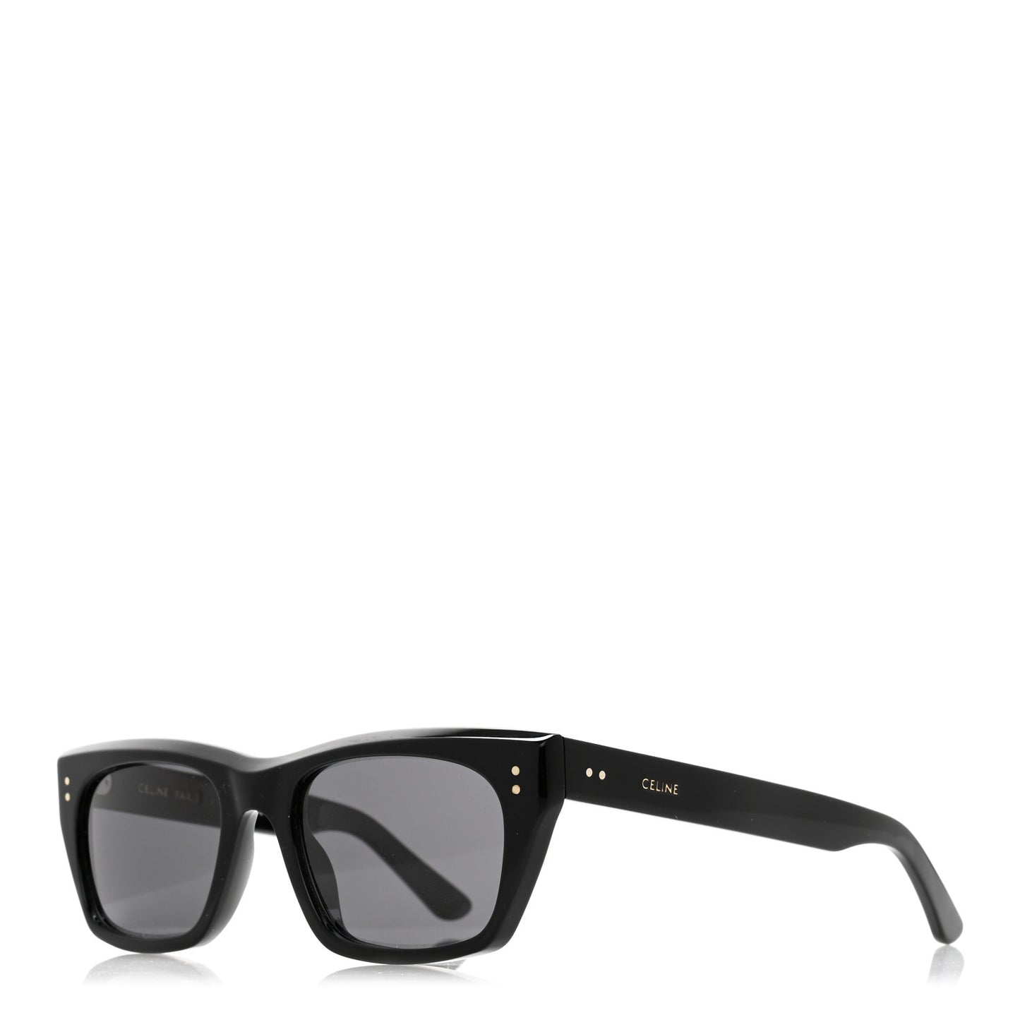 Acetate Polarized Rectangular Sunglasses CL40060I Black