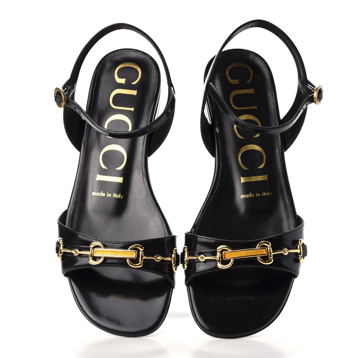 Gucci Patent GG Flat Sandals 35 Black 5 of 12