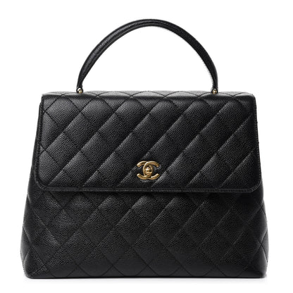 Chanel Caviar Quilted Jumbo Kelly Flap Black 1 of 11