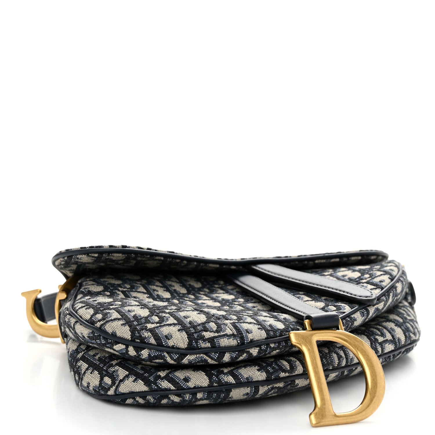 Christian Dior Oblique Saddle Bag Blue 4 of 11