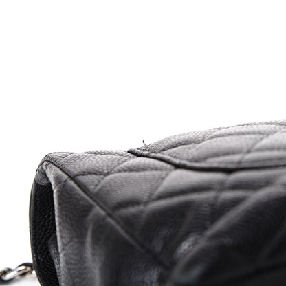Chanel Caviar Quilted Jumbo Single Flap Black 18 of 21