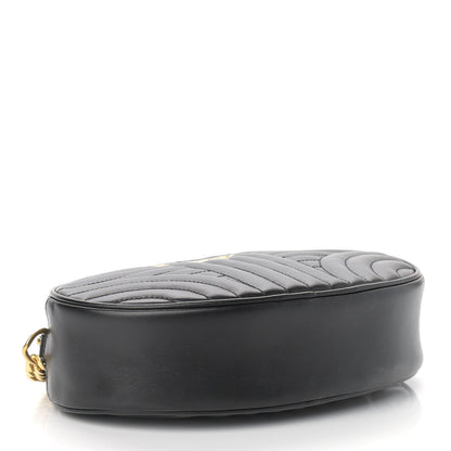 Prada Soft Calfskin Impunture Diagramme Oval Crossbody Bag Black 4 of 9