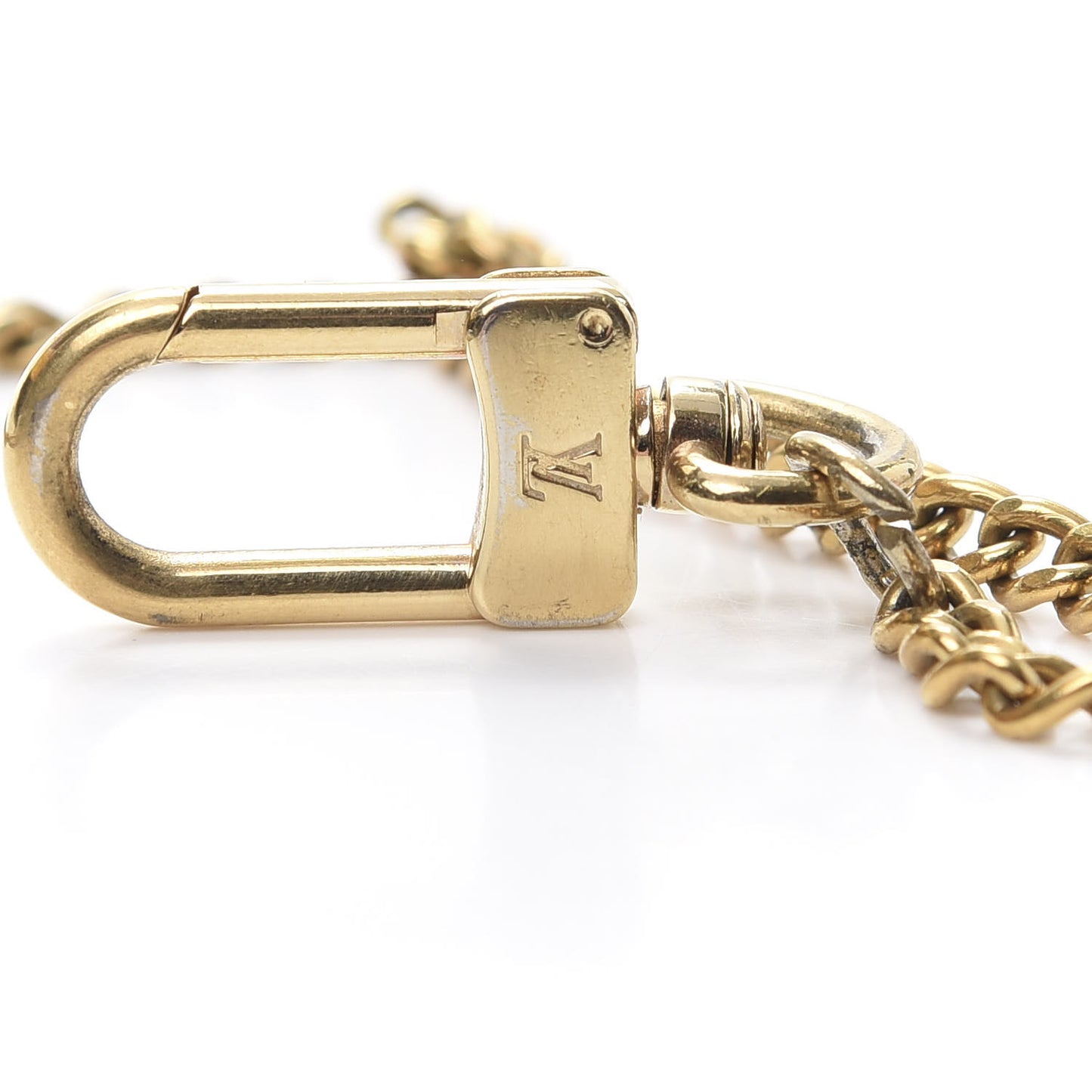 Metal Pochette Extender Key Ring Chain Gold