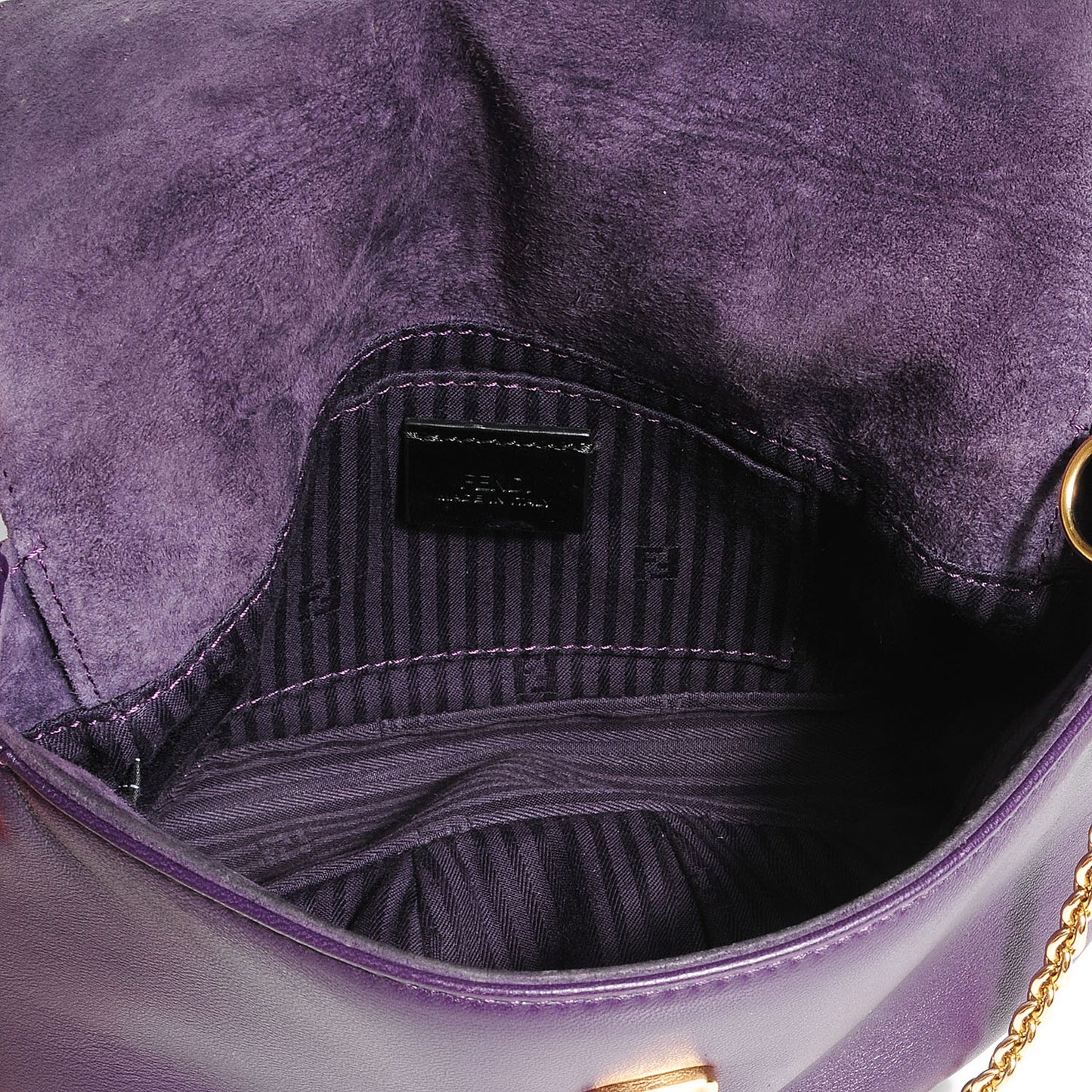 Nappa Fendista Pouchette Crossbody Ametista