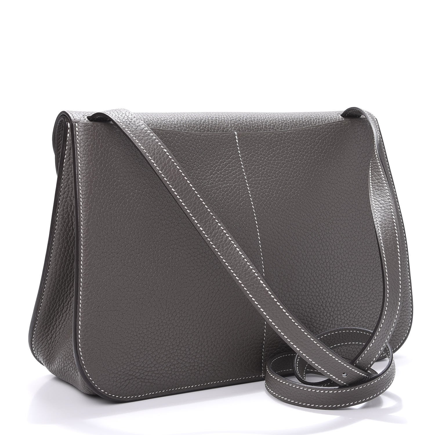 Hermes Taurillon Clemence Halzan 31 GM Etain 4 of 12