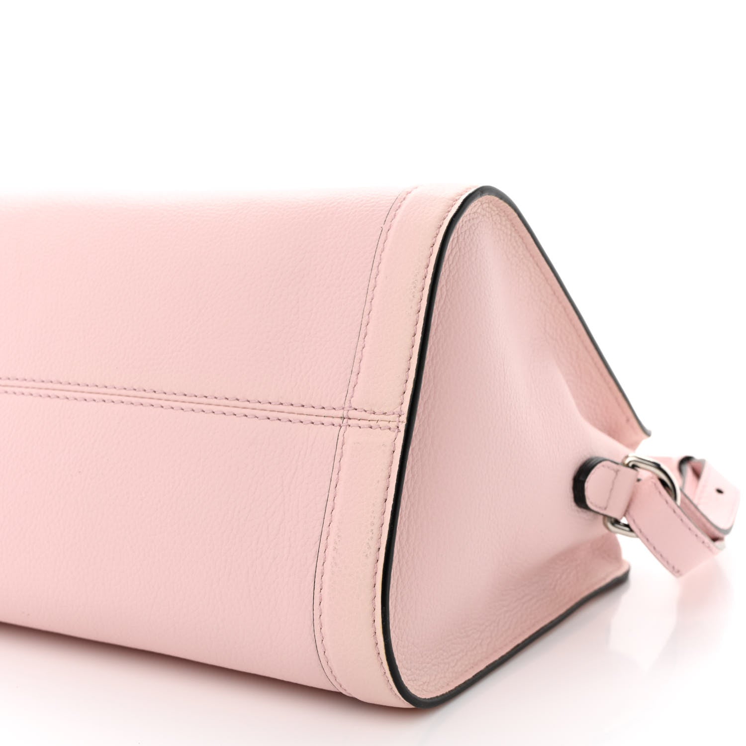 Alexander McQueen Pebbled Calfskin Small Skull Padlock Zip Around Tote Baby Pink 10 of 13