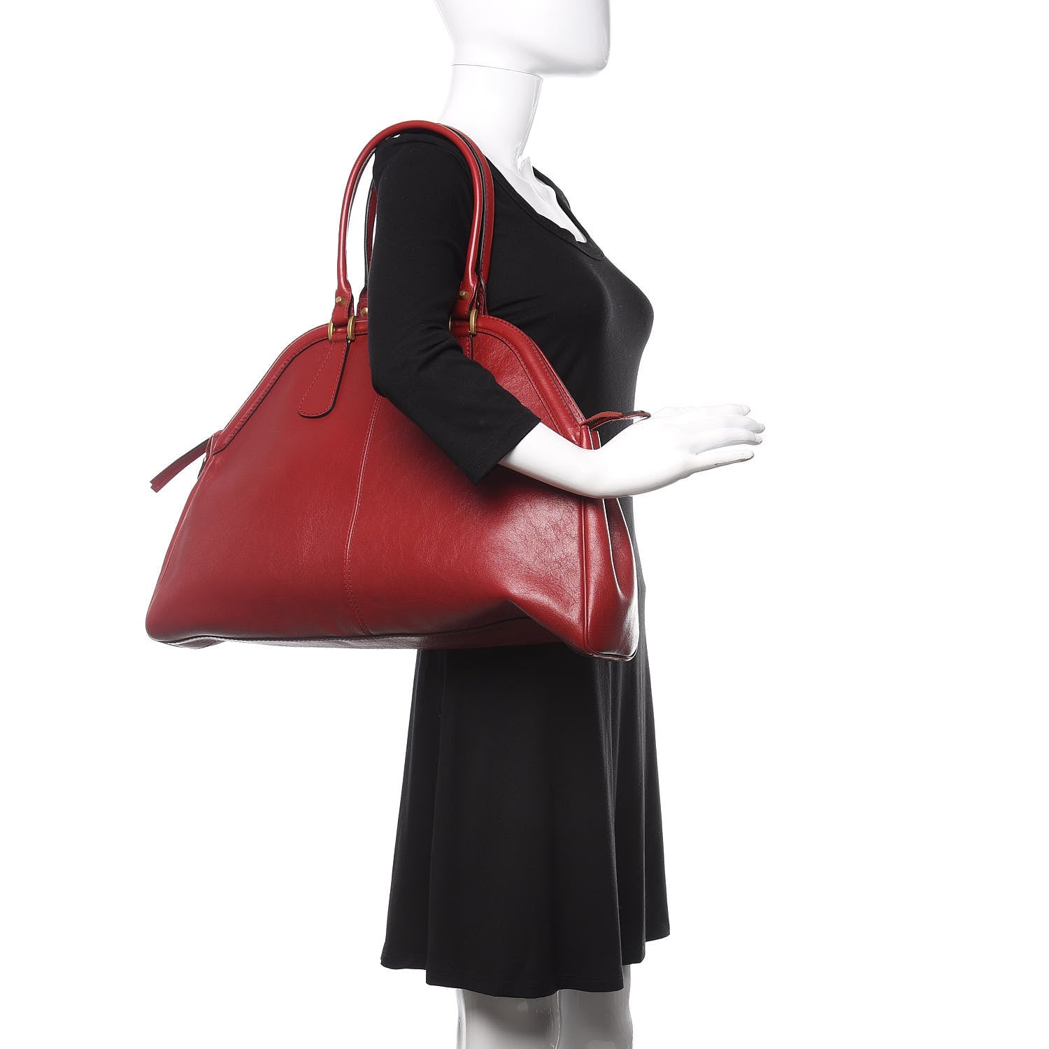 Gucci Calfskin Large Re(Belle) Top Handle Bag Red 2 of 11