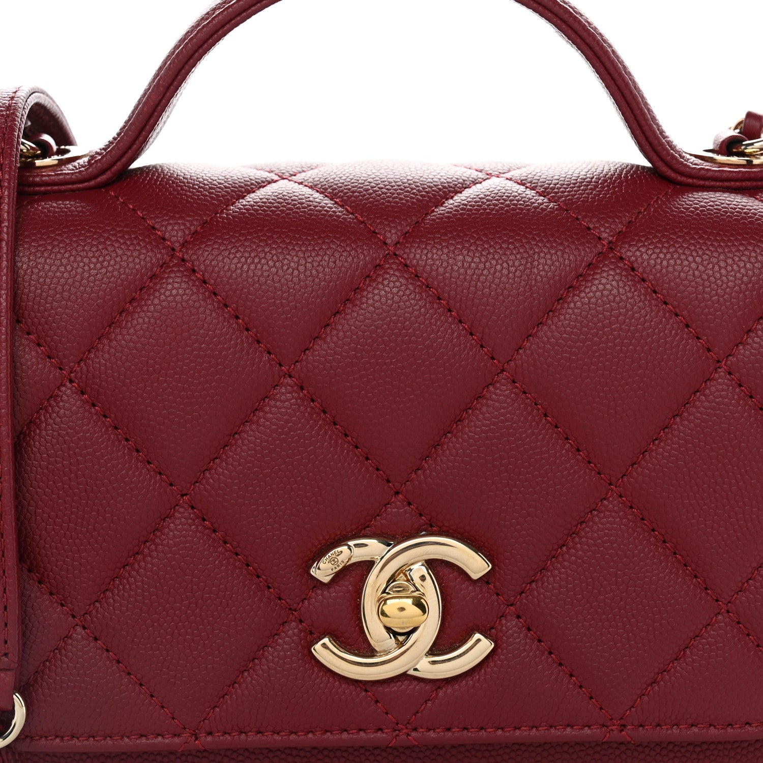Chanel Caviar Quilted Small Business Affinity Flap Burgundy 8 of 11