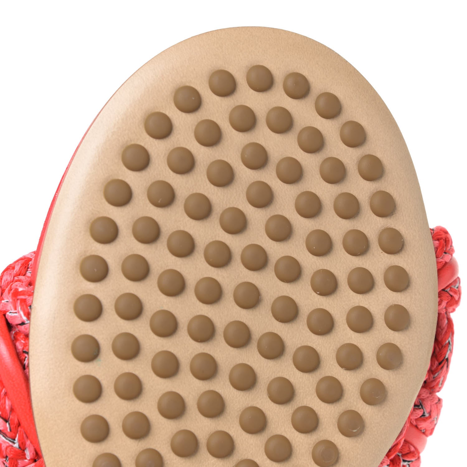 Bottega Veneta Lambskin Rope Woven Dot Sandals 38.5 Bubble Gum Tomato 9 of 14