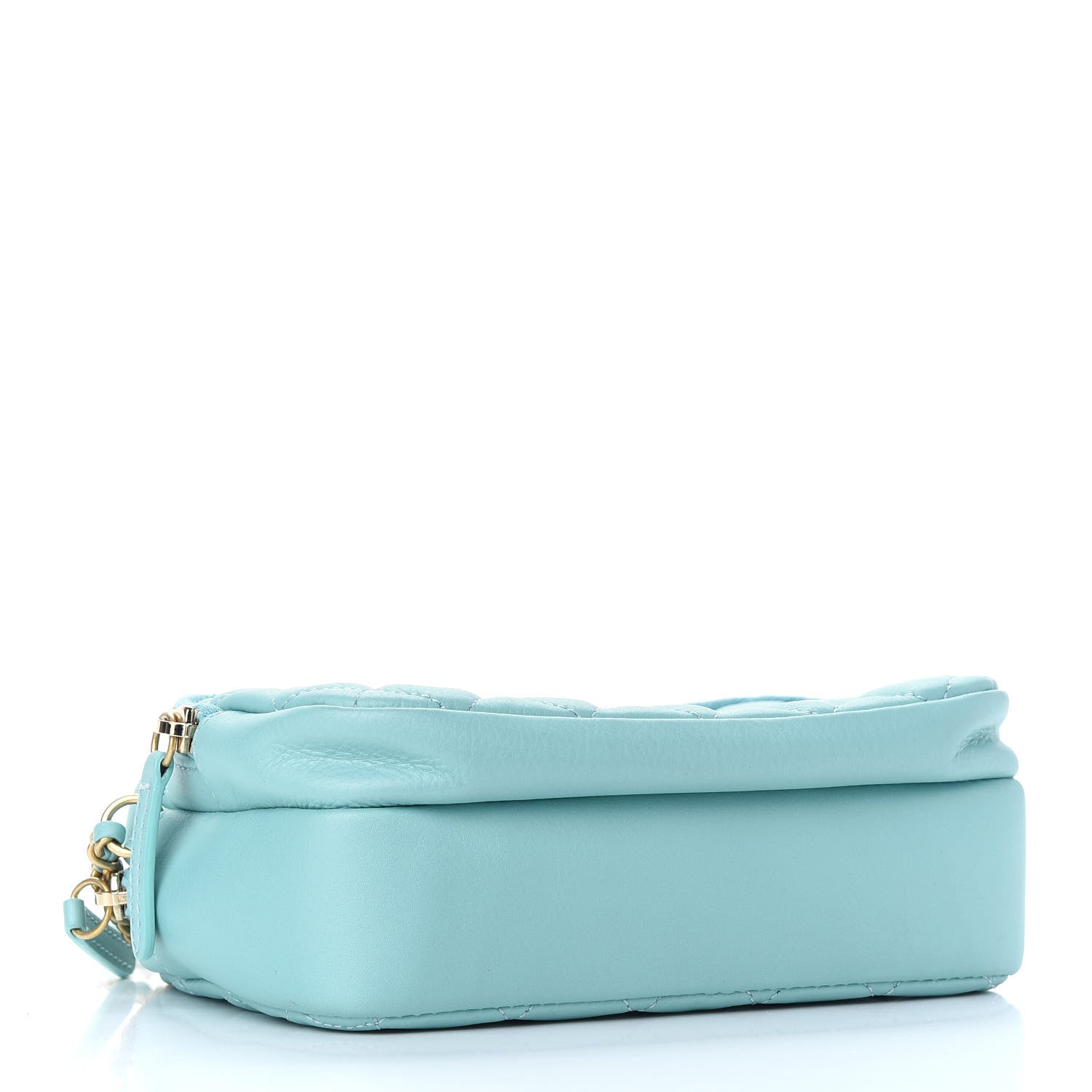 Chanel Calfskin Quilted Day Trips Camera Case Turquoise 4 of 9