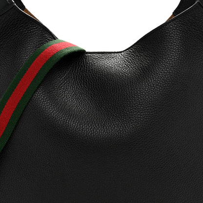Gucci Soft Grained Calfskin Maxi B Hobo Black 7 of 9