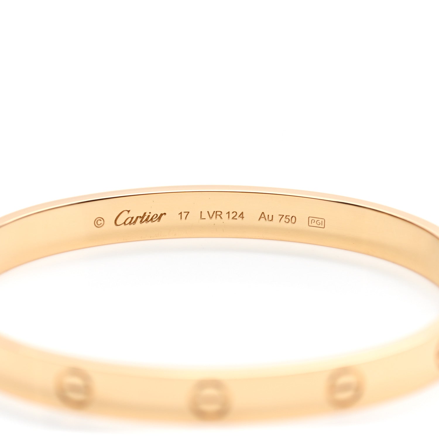 Cartier 18K Yellow Gold LOVE Bracelet 17 4 of 6