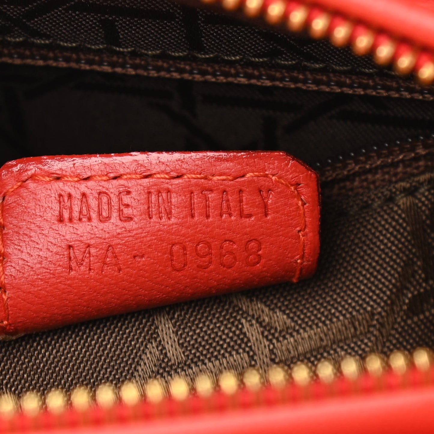 Lambskin Cannage Shoulder Bag Orange