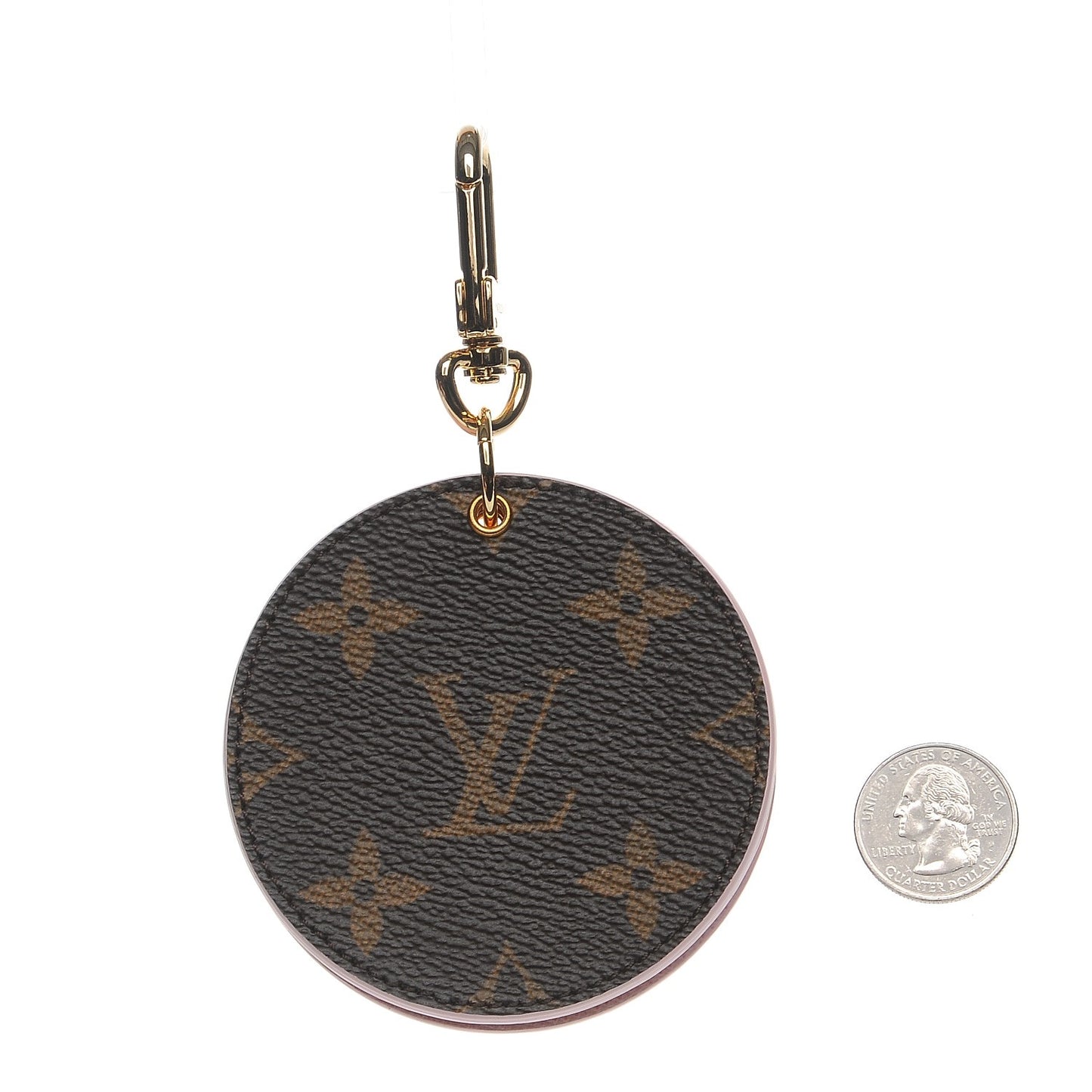 Monogram LV Mirror Key Holder Rose Ballerine