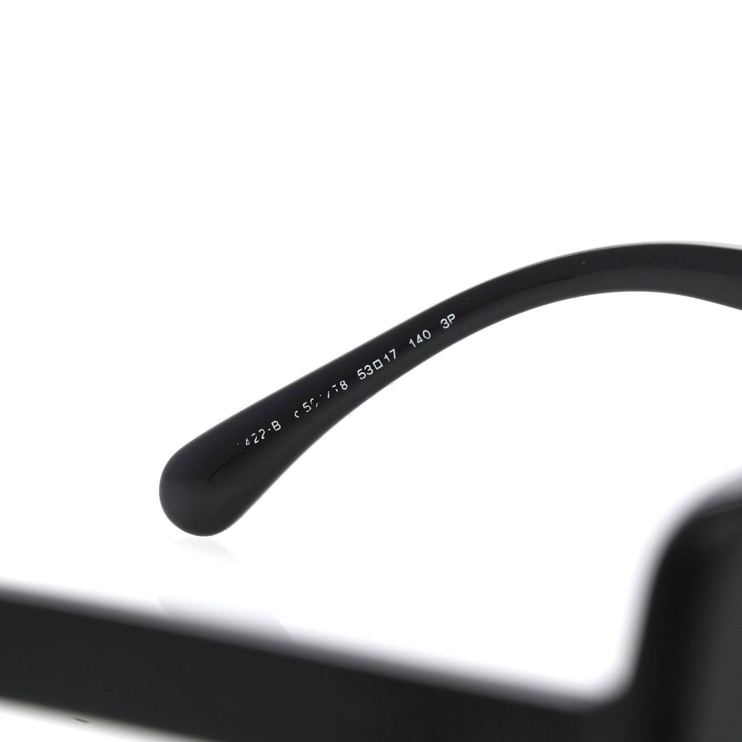 Acetate Strass Polarized Square Sunglasses 5422-B Black