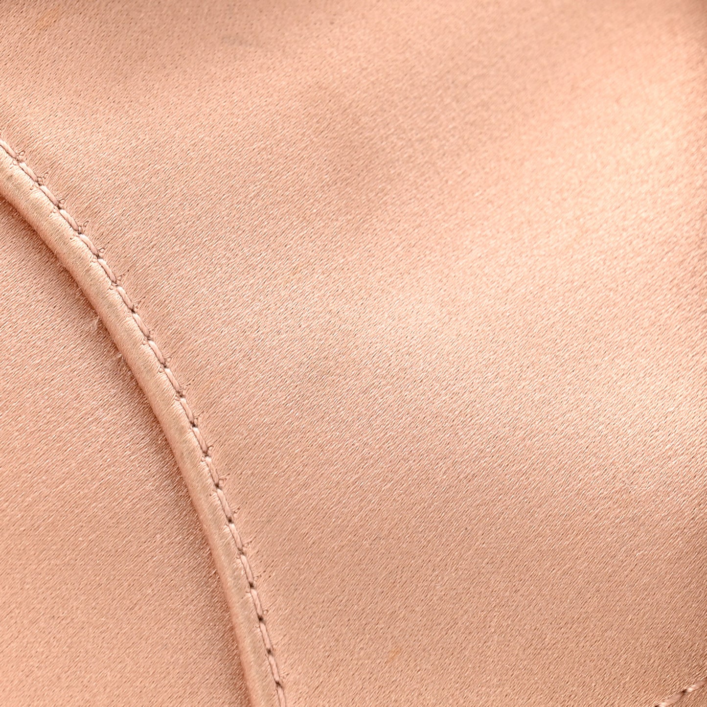 Satin Crystal Mini Saddle Bag Powder Beige