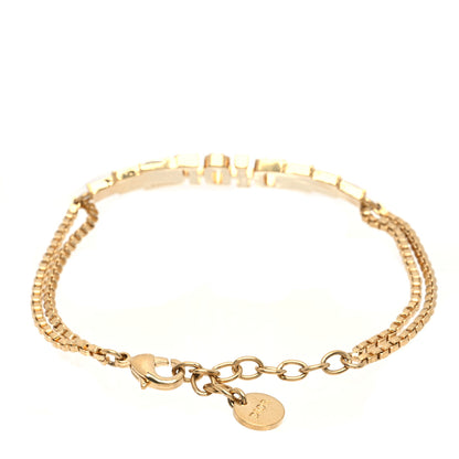Christian Dior Crystal Metal Logo Bracelet Gold 3 of 6