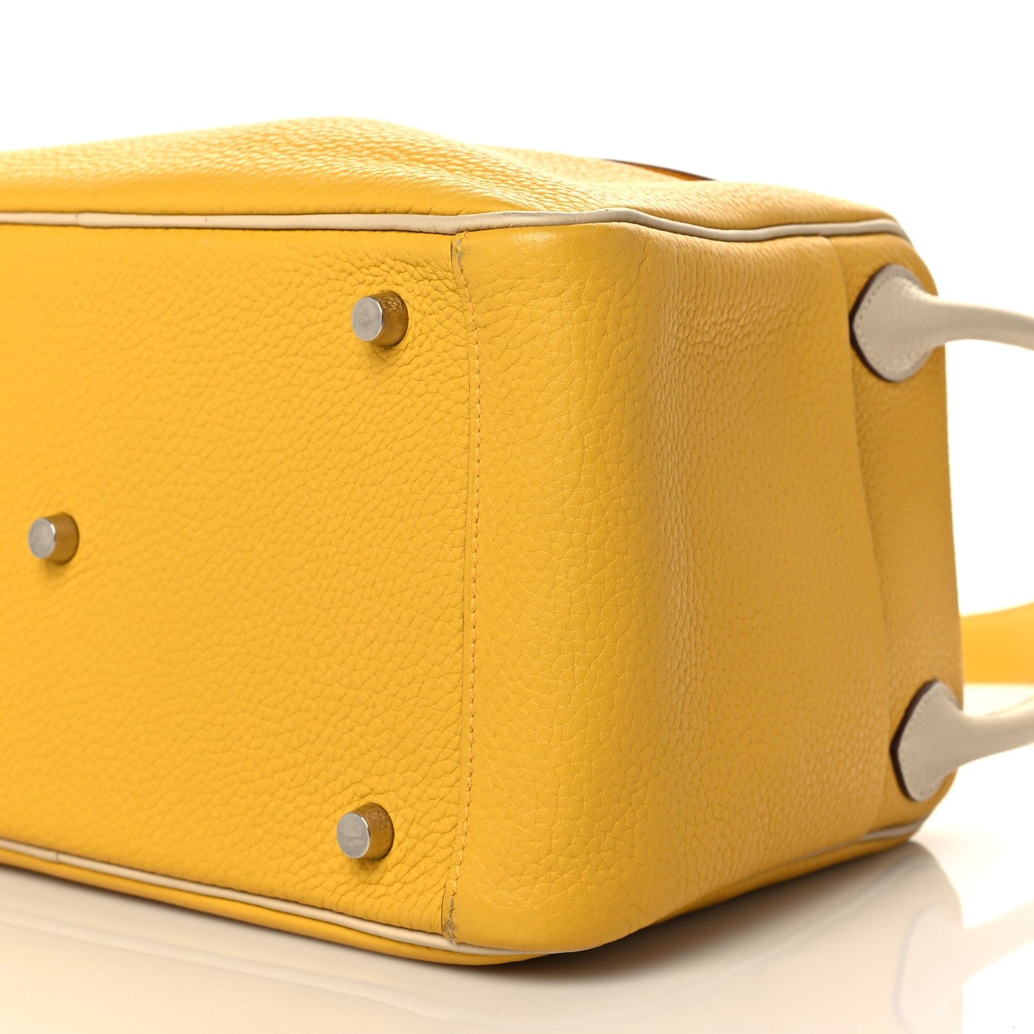 美品　HERMES パーカー　Sサイズ　イエロー　イタリア　裏起毛 Hermes Taurillon Clemence Bi-Color Lindy 30 Jaune Soleil Parchemin