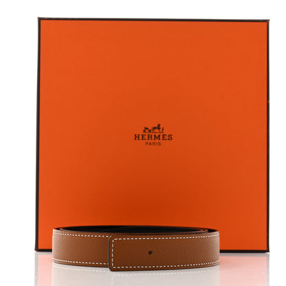 Hermes Swift Epsom 24mm Belt Strap 80 32 Black Gold 8 of 8