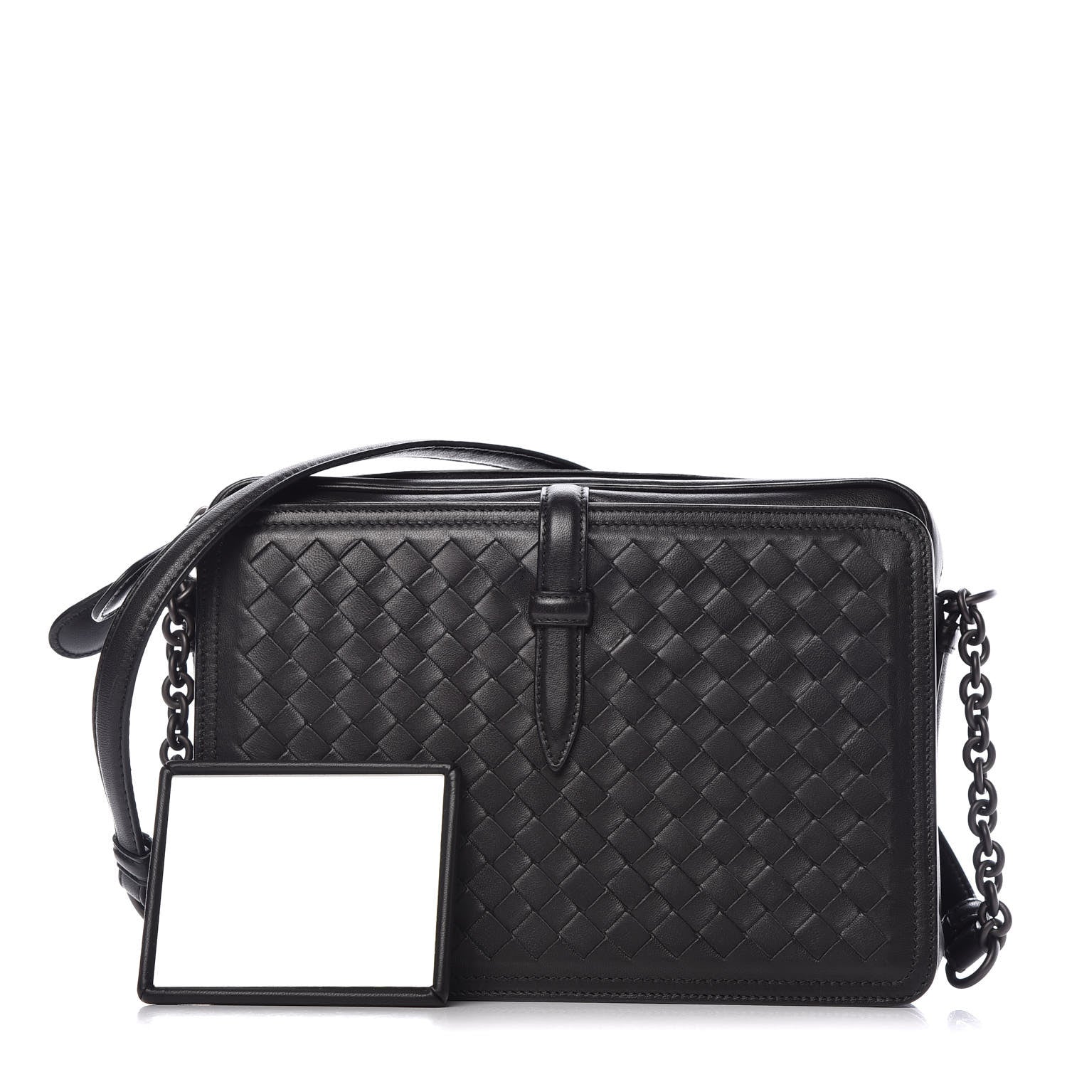 Bottega Veneta Nappa Intrecciato Medium Camera Shoulder Bag Black 1 of 10