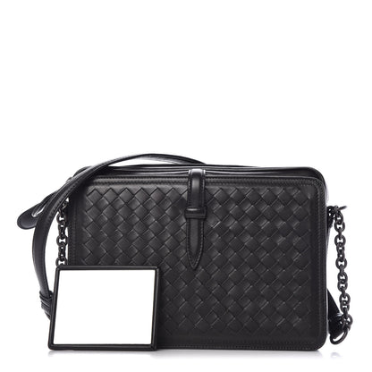 Bottega Veneta Nappa Intrecciato Medium Camera Shoulder Bag Black 1 of 10