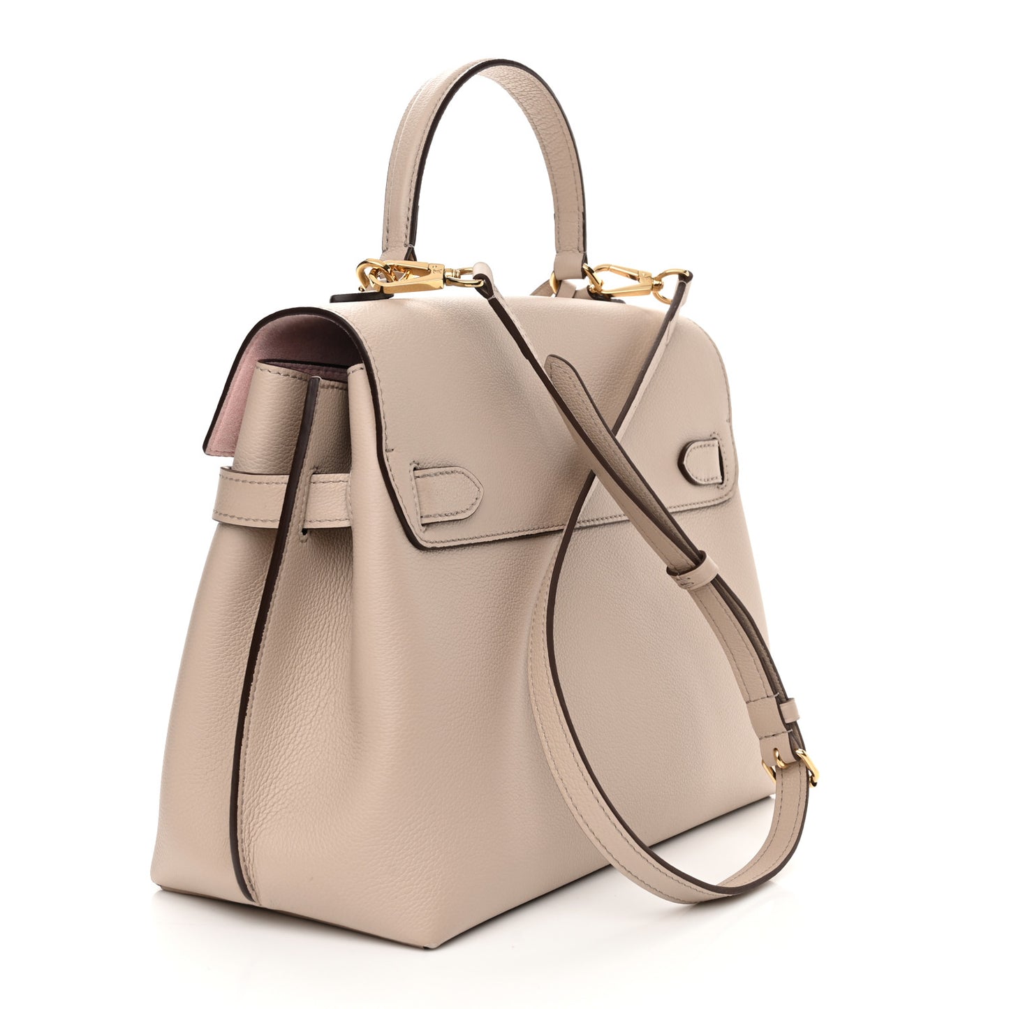 Soft Calfskin Lockme Ever MM Greige